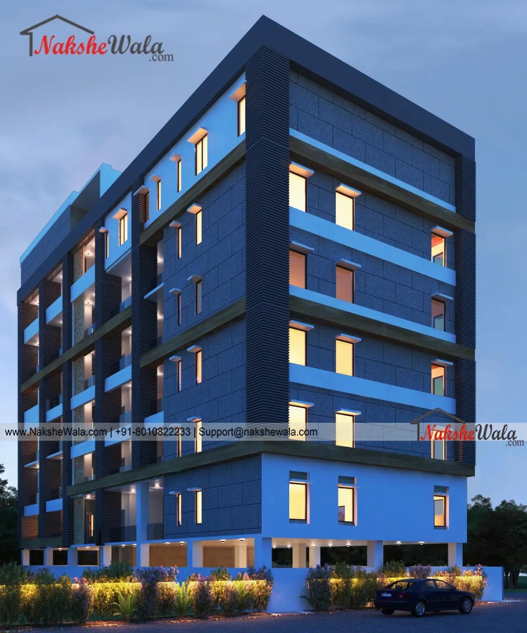 112x42sqft Apartment Elevation Design 