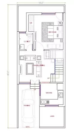 18X46 Ground Floor Plan