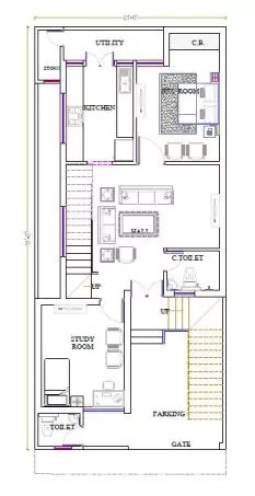 23X51 Ground Floor Plan