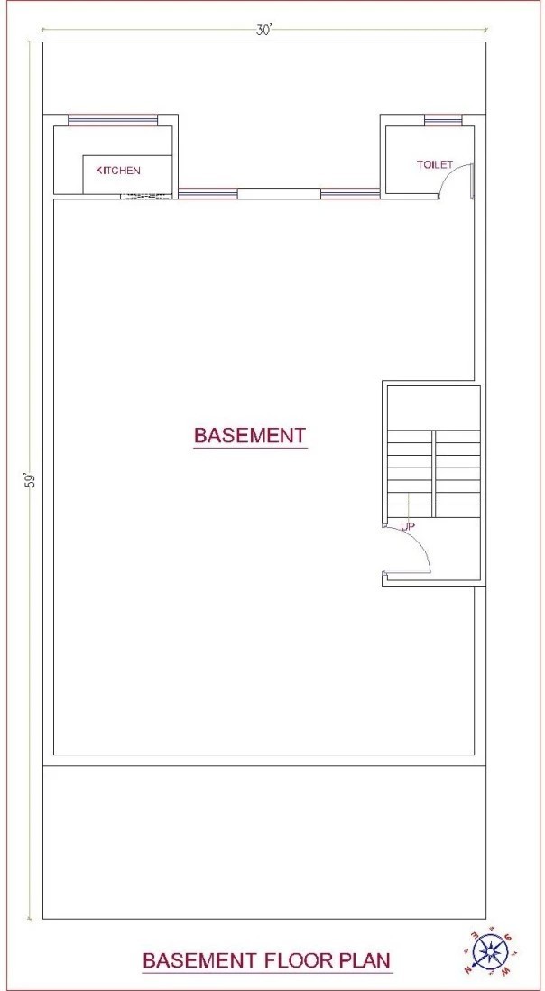 30X59 Basement Floor Plan