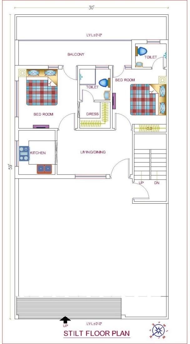 30x59 Stilt Floor Plan