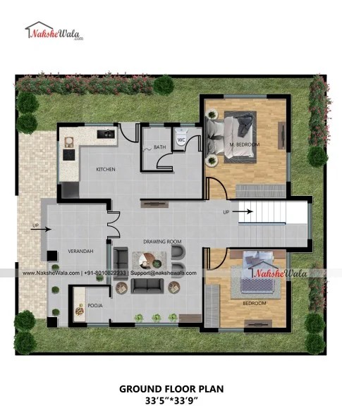 34X34 House Plan 
