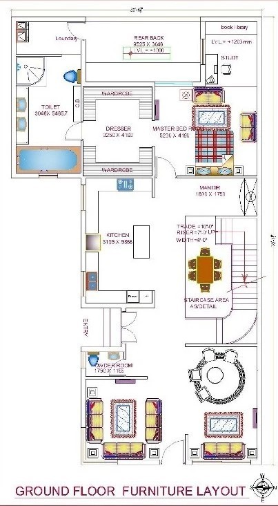 40x100 Ground Floor Plan