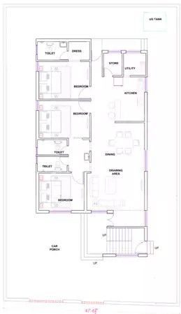 47x80 Ground Floor Plan