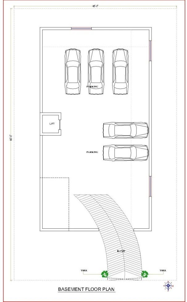 48x80 Basement Floor Plan