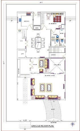 48x80sqft Ground Floor Plan