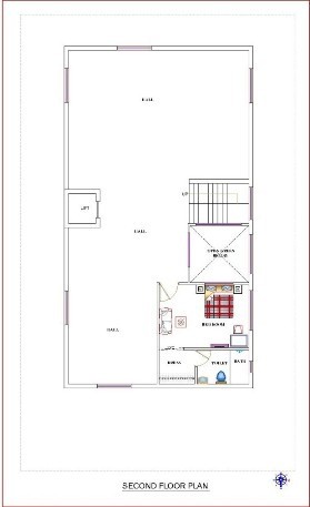 48x80sqft Second Floor Plan