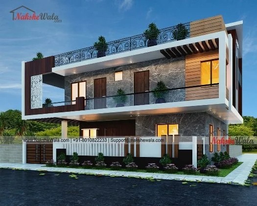 50x40sqft Modern House Elevation