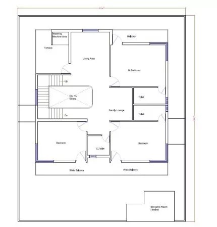 52X64 First Floor Plan