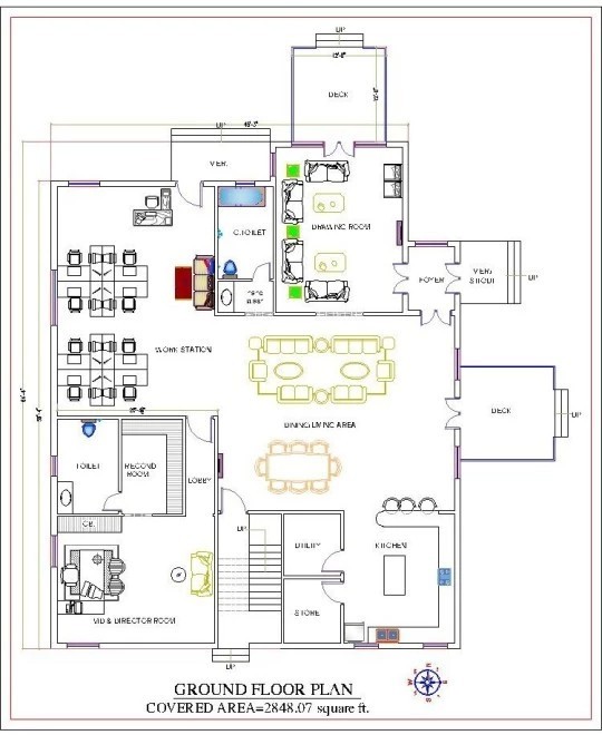 52x64 Ground Floor Plan