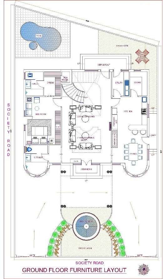 54x85 Ground Floor Plan