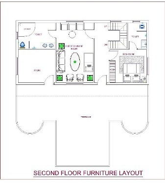 54x85sqft second Floor Plan 