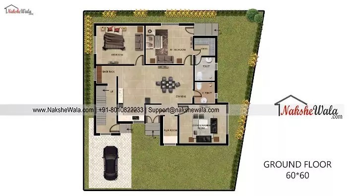 60x60 Ground Floor Plan