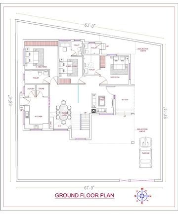 62x63 Ground Floor Plan