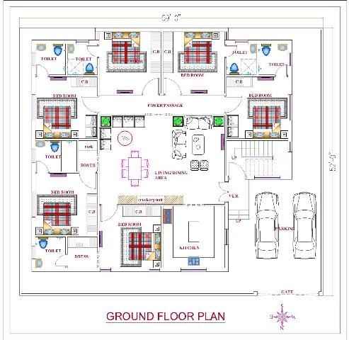 Modern Vila Ground Floor Plan