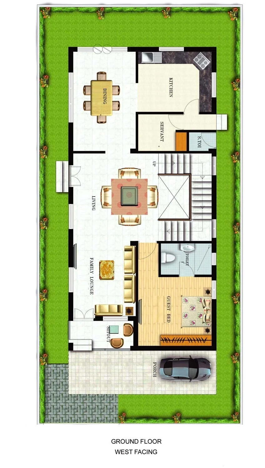 25x45 Simplex House Plan 1125sqft South Facing Single Floor Home Plan 25x45 Single Storey