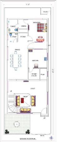 30*80 Villa House Design | 2400sqft South Facing House Plan |4BHK ...