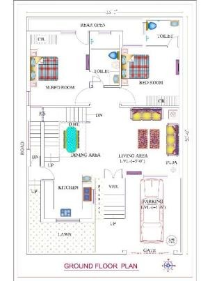 33*50 Traditional House Plan |1650sqft East Facing House Plan | 4bhk ...