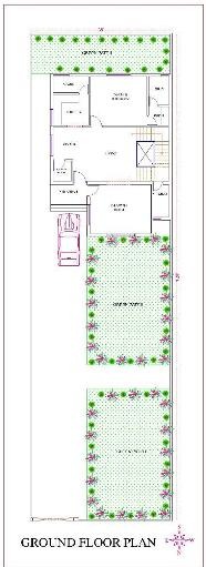 35*120 Villa House Plan |4200sqftNorth Facing House Plan | 4bhk ...