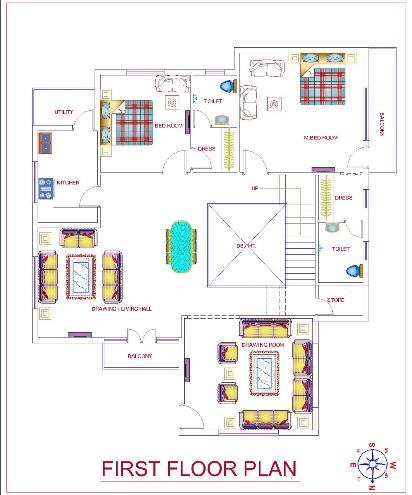 Bungalow House Plan| 45*52Triple Storey Home Plan |2340sqft North ...