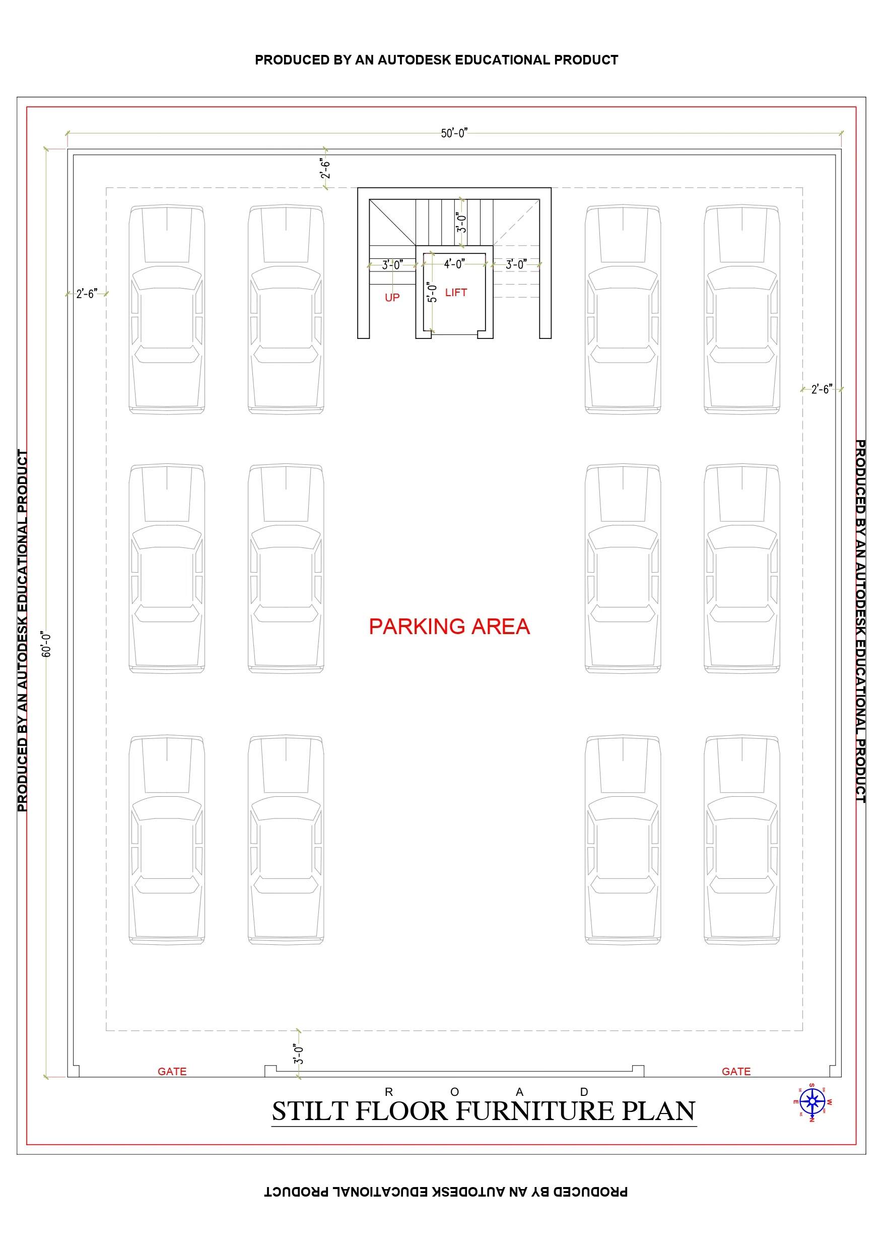 50x60sqft Apartment Floor Plan