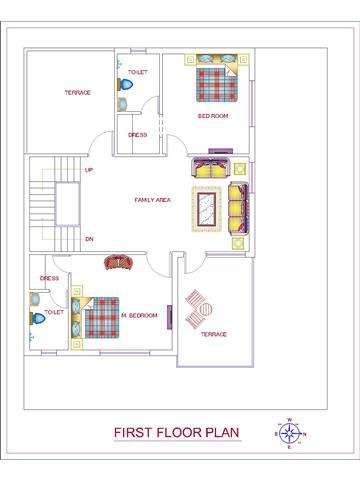 Hut Shape Roof House Design | 40*47 Duplex Home Plan |1880sqft East ...