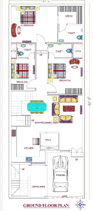 popular-house-plan-27-70-simplex-home-plan-1890sqft-east-facing